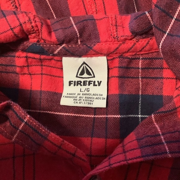 Firefly Plaid Button-up Hoodie. Size L. - Picture 3 of 7